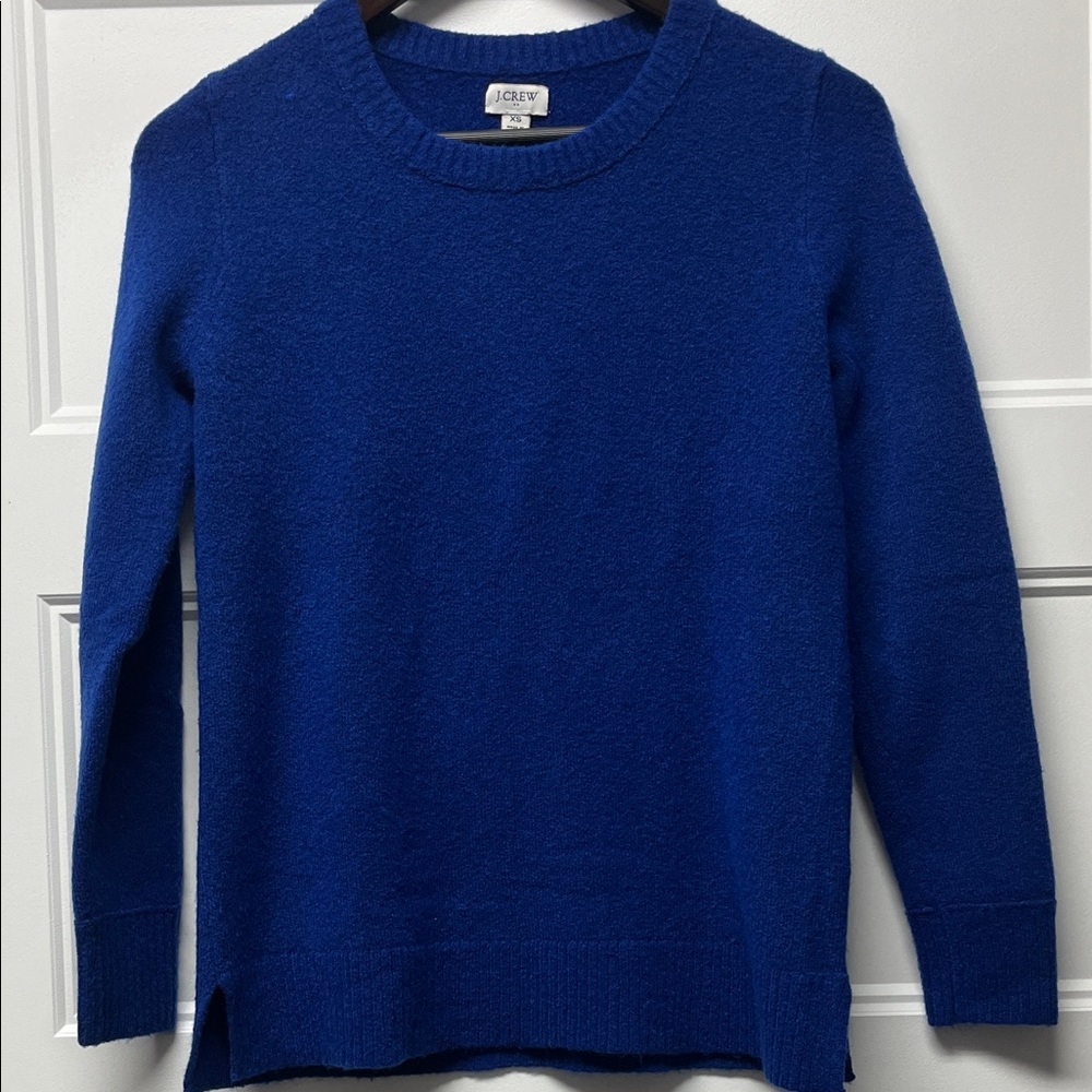 J. Crew Vibrant Blue Knit Pullover